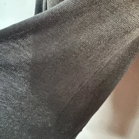 Chico's 1 Gray Ombre Gray Women's cardigan Sweater M Silk Cashmere - Picture 2 of 5